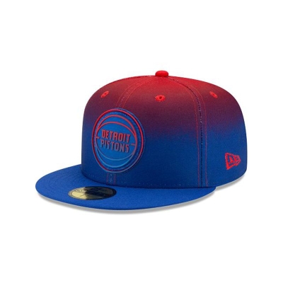 Detroit Pistons Gorra | New Era NBA Back Half 59fifty Fitted Cap Mexico - Azules